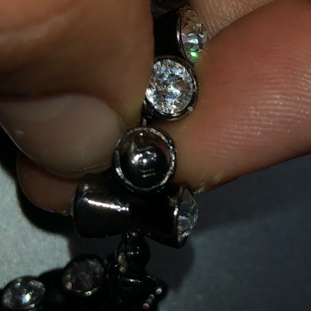 Kenneth Jay Lane Rhinestone Gunmetal Choker - image 5